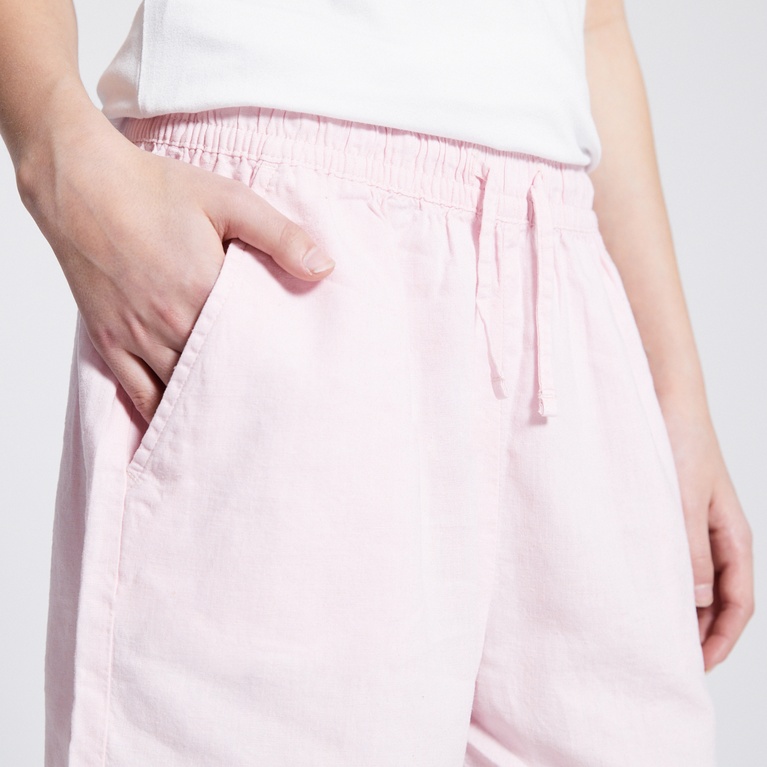 Linen blend shorts "Mella" Soft Pink